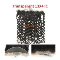 #1b Brazilian Virgin Human Hair 13X4 Lace Frontal Italy Curly