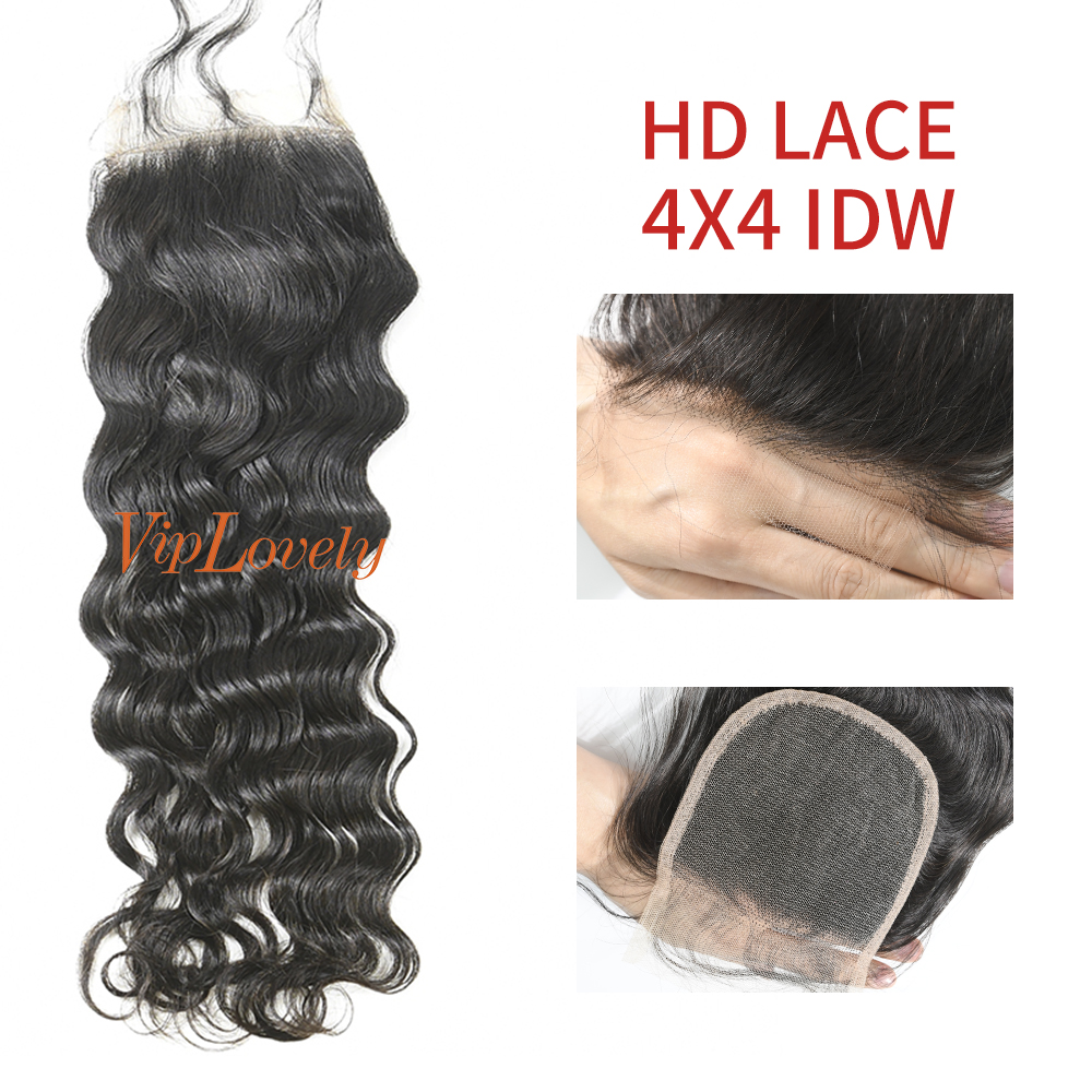 HD Lace Virgin Human Hair Indian wave 4x4 Lace Closure