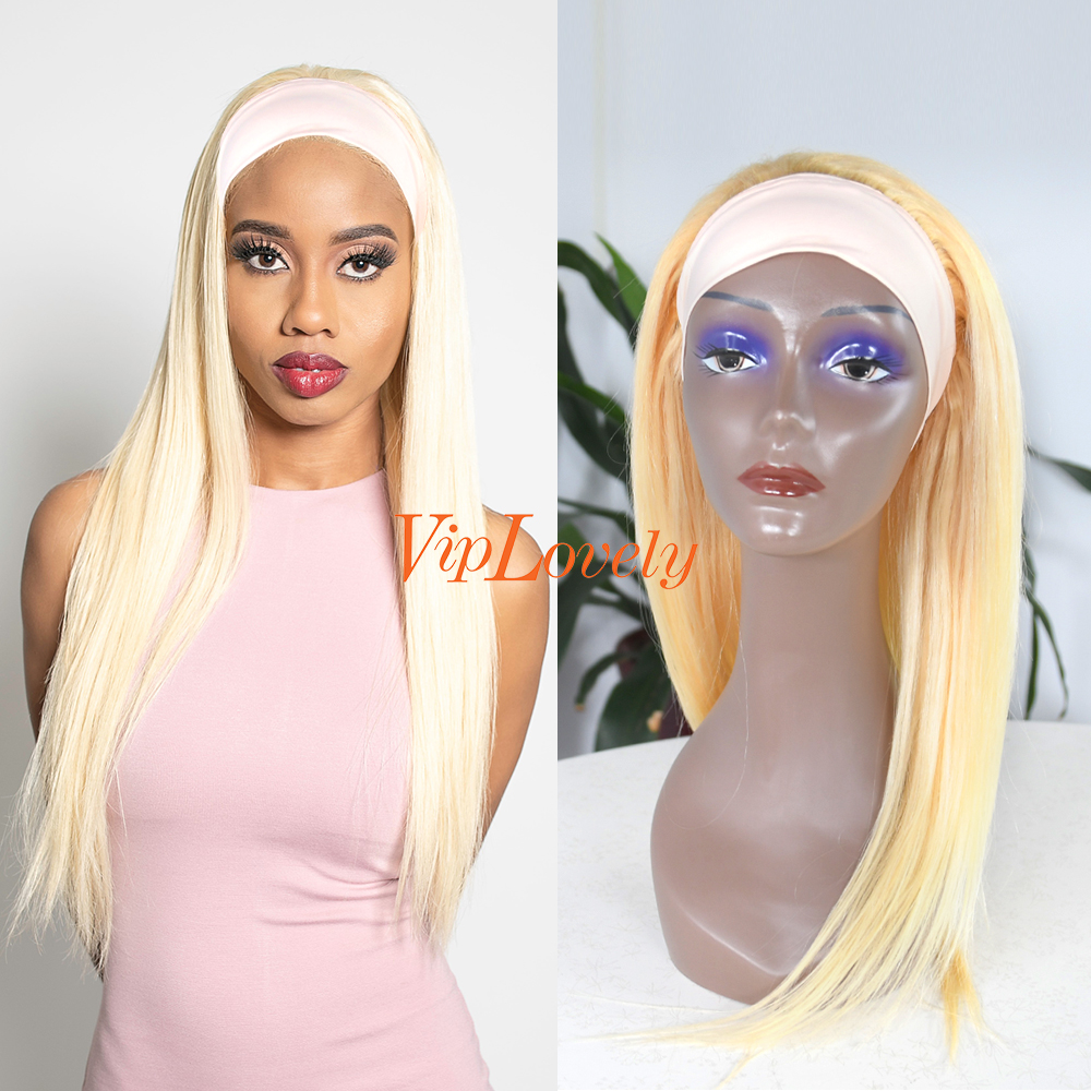 613# Brazilian Raw Human Hair Head Band Wig Straight