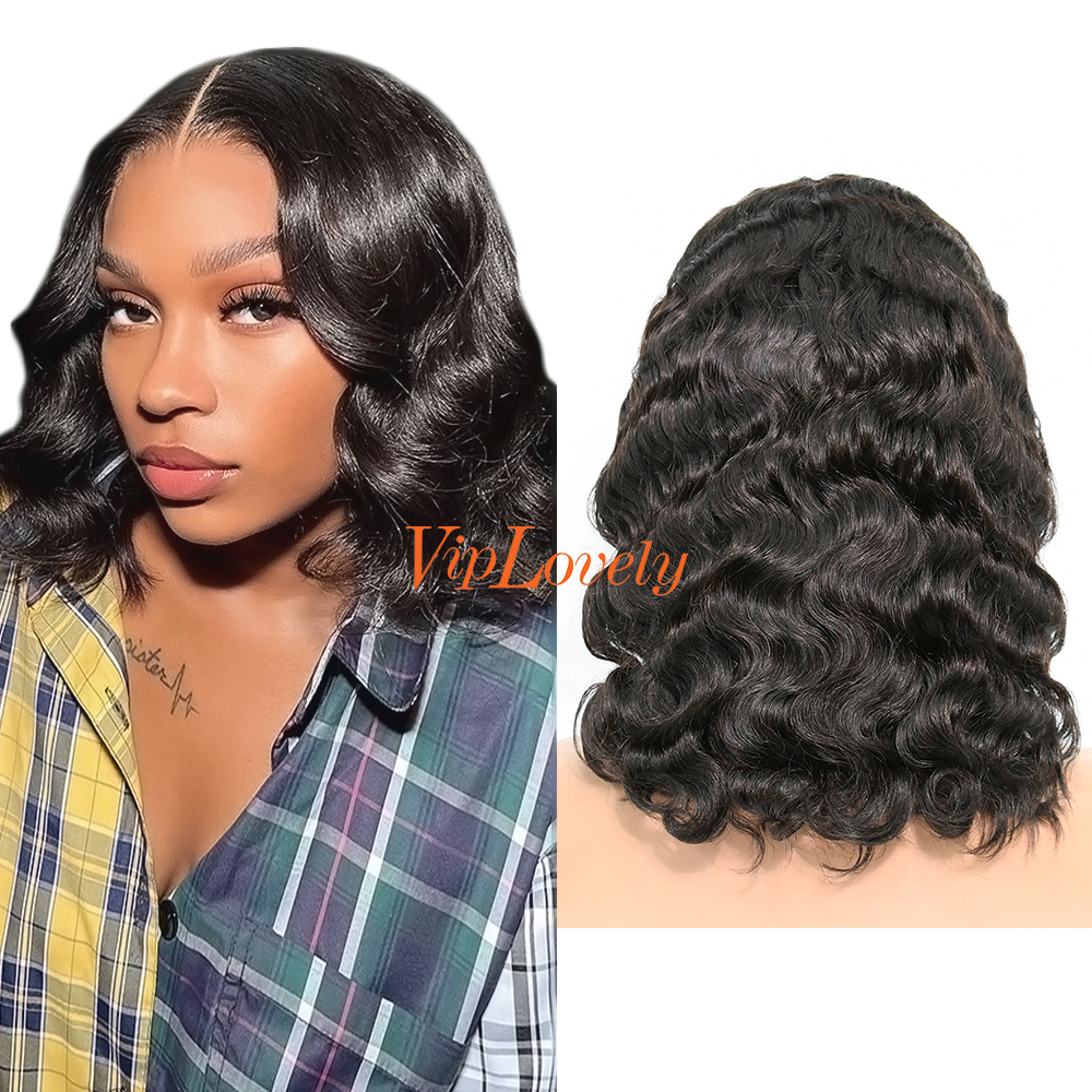 Ocean Wave Natural Color Transparent Lace 13X4 Bob Wig