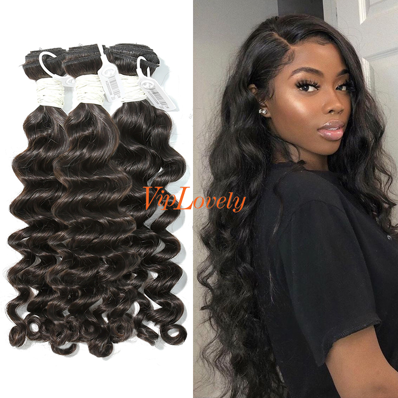 #1b Brazilian Virgin Human Hair Weft deep wave