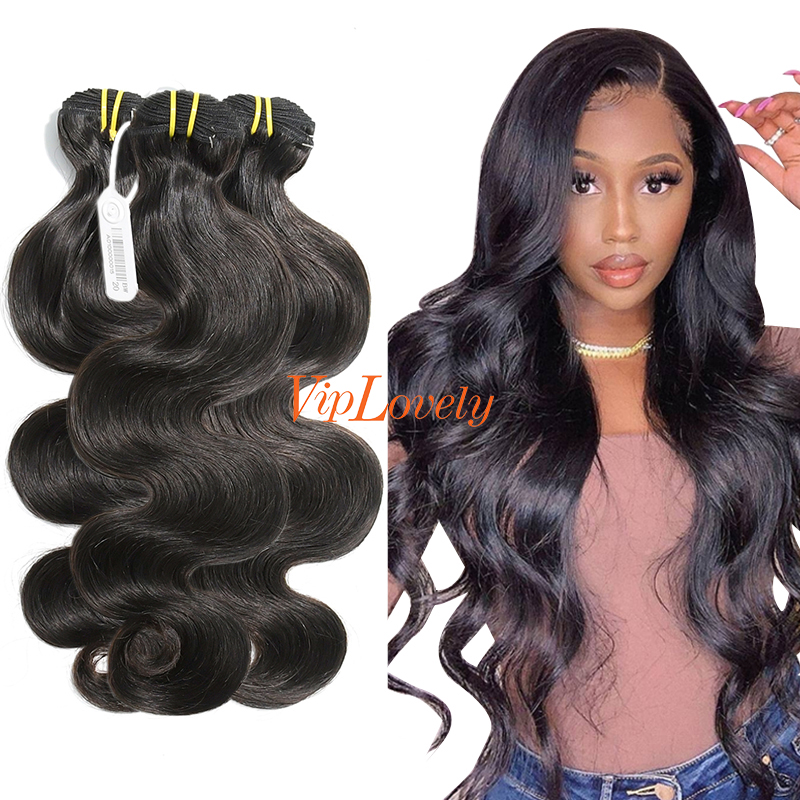 #1b Malaysian Raw Human Hair Weft body wave