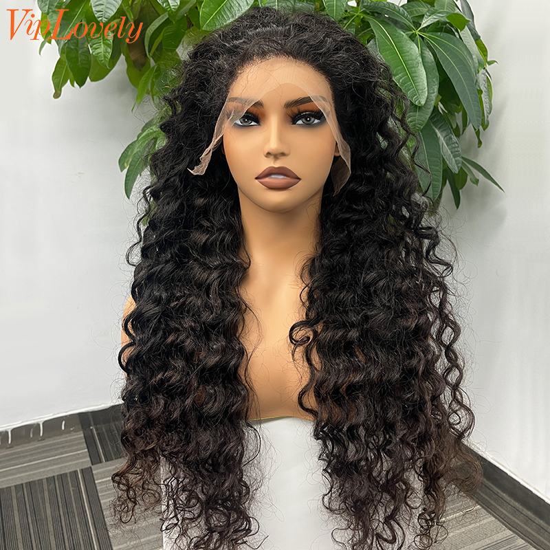 Brazilian Virgin Human Hair 13x4 Swiss HD wig Deep Wave