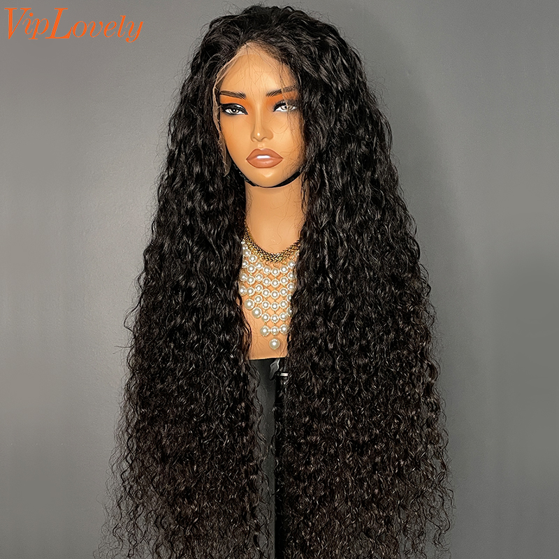 #1b Brazilian Raw Human Hair 13x4 Frontal wig indian curly