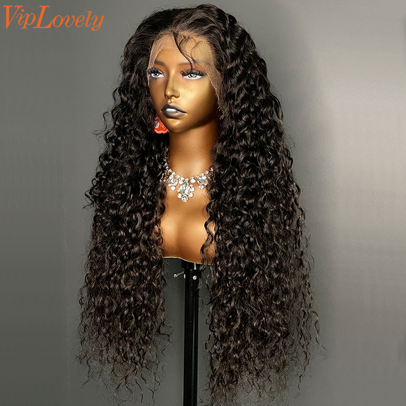 #1b Brazilian Raw Human Hair 13x4 Frontal wig italy curly