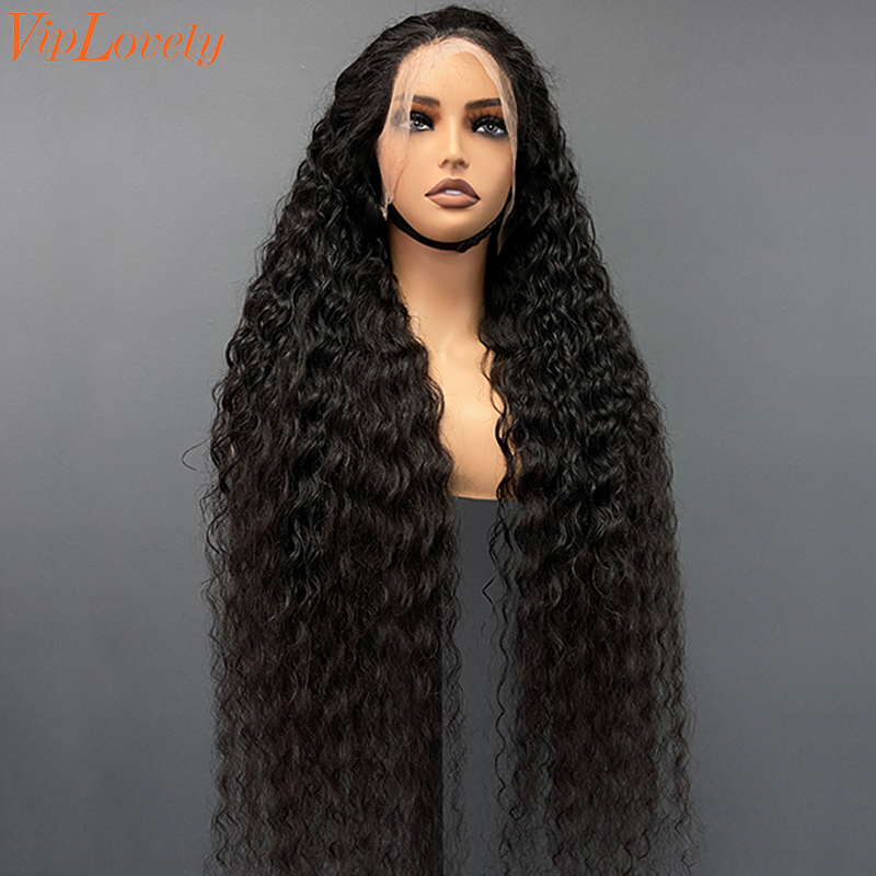 Natural #1b Brazilian Virgin Human Hair 13x4 frontal wig indian wavy