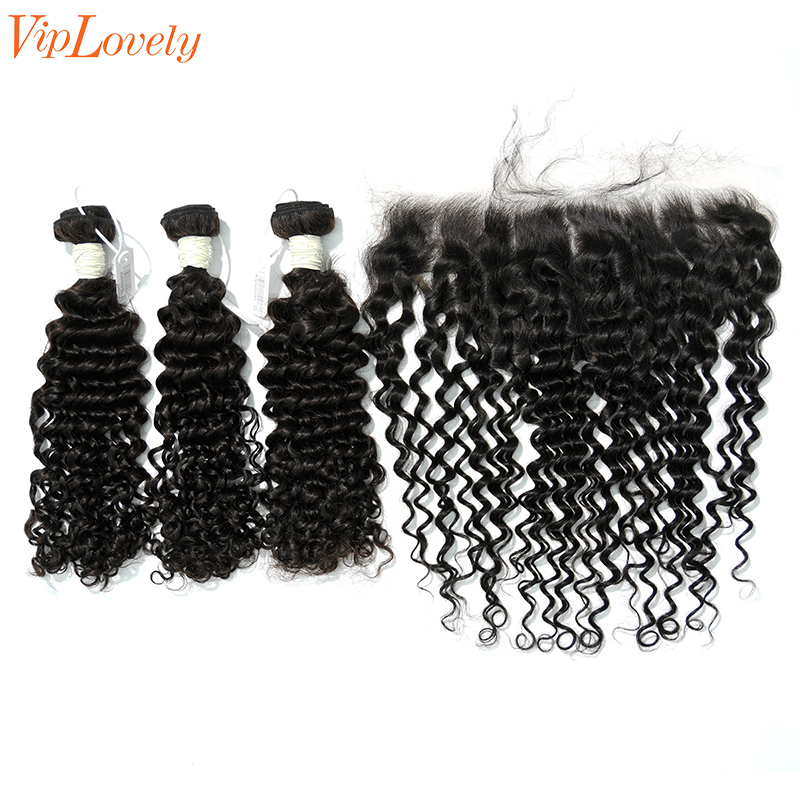 Virgin Deep Curly 22 24 26 Inch And 13x6 HD Lace 20 Inch  Free Shipping