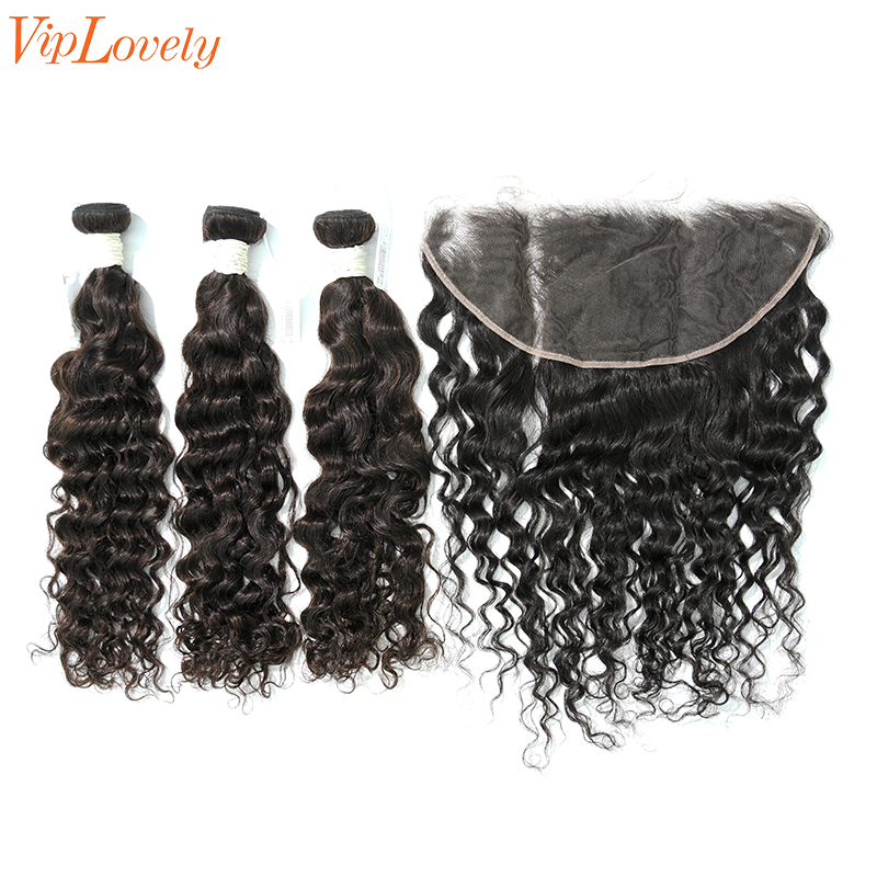 Virgin Indian Curly 16 18 20 Inch And 13x6 HD Lace 18 Inch  Free Shipping