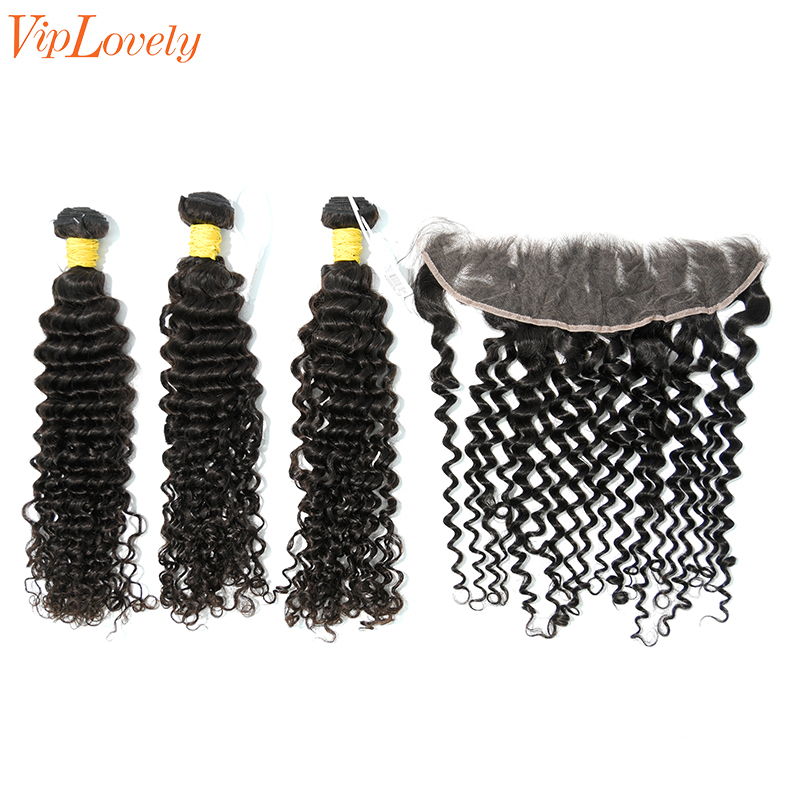 Raw Deep Curly 22 24 26 Inch And 13x4 HD Lace 20 Inch  Free Shipping