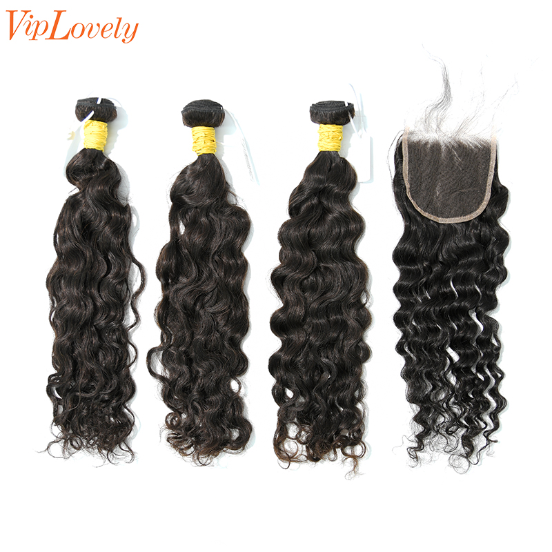 Raw Indian Curly 18 20 22 Inch And 4x4 HD Lace 20 Inch  Free Shipping