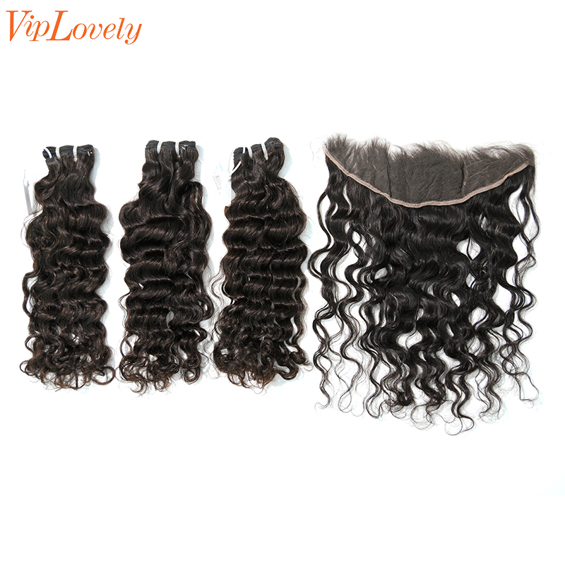 Virgin Indian Wave 12 14 16 Inch And 13x4 HD Lace 14 Inch  Free Shipping